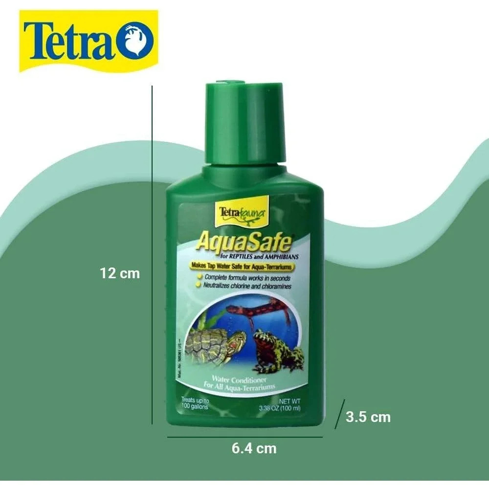 TetraFauna AquaSafe Water Conditioner for Reptiles and Amphibians 3.38oz